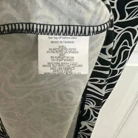 Womens prAna Black White Squiggly Design Skirted Dress Large - Picture 6 of 8